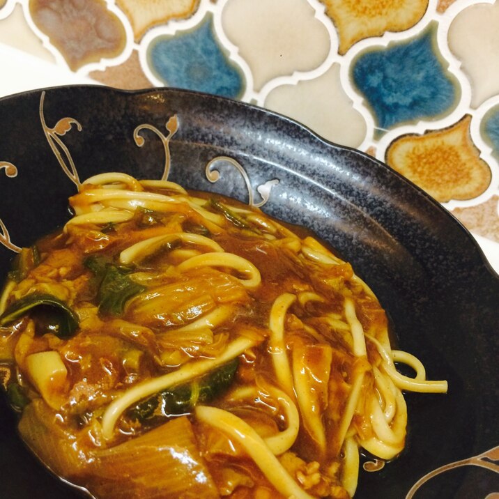 余った水炊きでカレーうどん♪